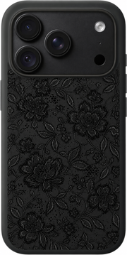 Midnight Lace iPhone case design preview in Black. Model-specific fit and camera openings vary.
