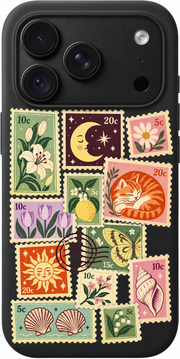 Postcard Keepsakes iPhone case design preview in Black. Model-specific fit and camera openings vary.