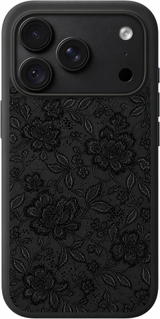 Midnight Lace iPhone case design preview in Black. Model-specific fit and camera openings vary.