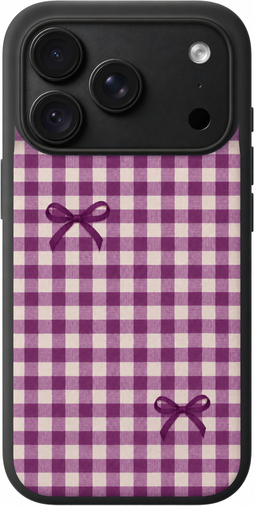 Violet Picnic iPhone case design preview in Black. Model-specific fit and camera openings vary.