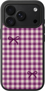Violet Picnic iPhone case design preview in Black. Model-specific fit and camera openings vary.