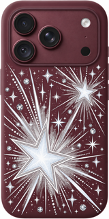 First Starlight iPhone case design preview in Burgundy. Model-specific fit and camera openings vary.