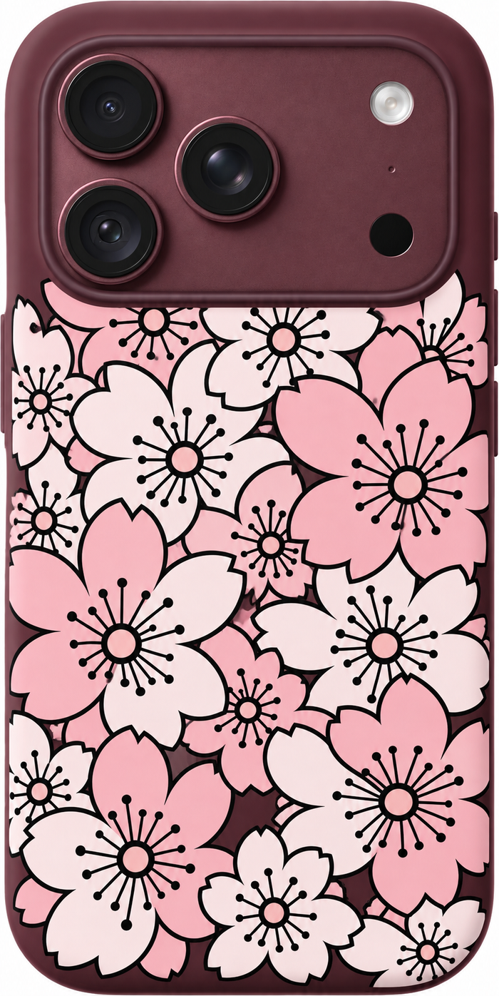 Sakura Petal Mosaic iPhone Case