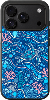 Ocean Ripple Song iPhone case design preview in Black. Model-specific fit and camera openings vary.