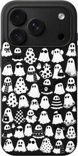 Ghost Wardrobe iPhone case design preview in Black. Model-specific fit and camera openings vary.