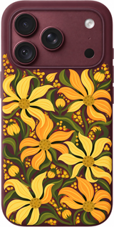 Golden Loma iPhone case design preview in Burgundy. Model-specific fit and camera openings vary.