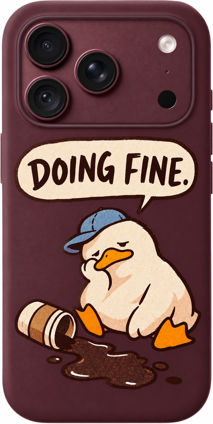 Doing Fine Duck iPhone Case