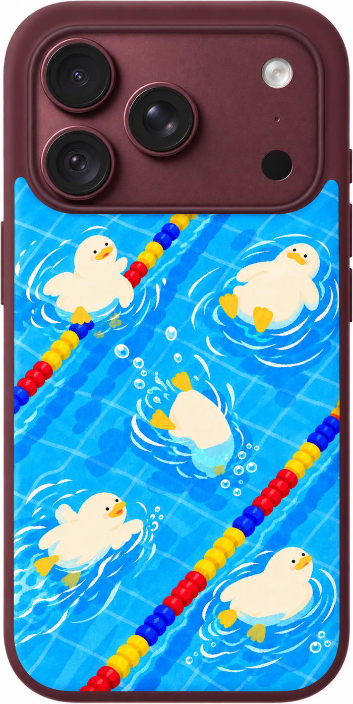 Poolside Duck Drift iPhone Case
