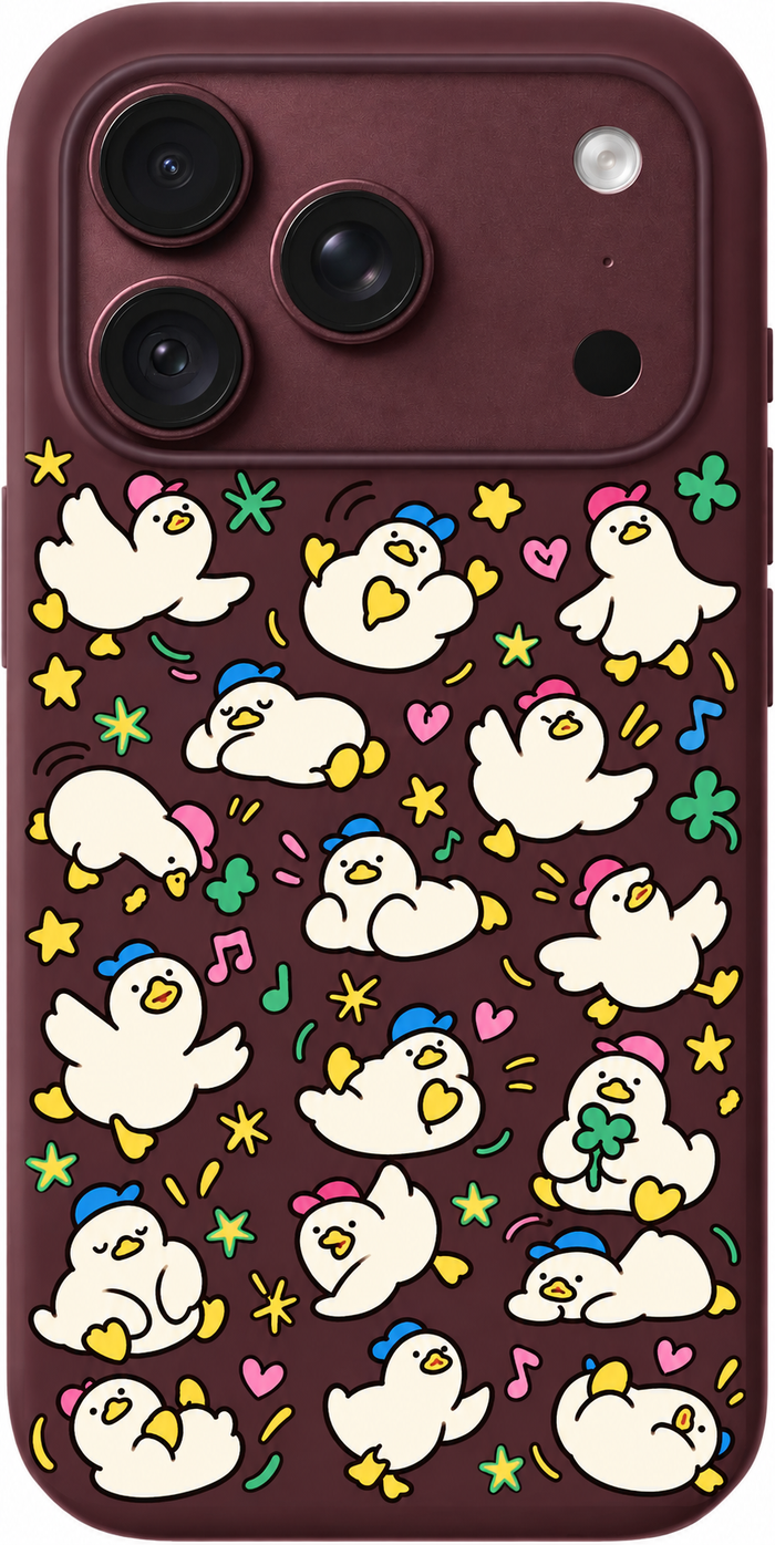 Duck Doodle Party iPhone Case