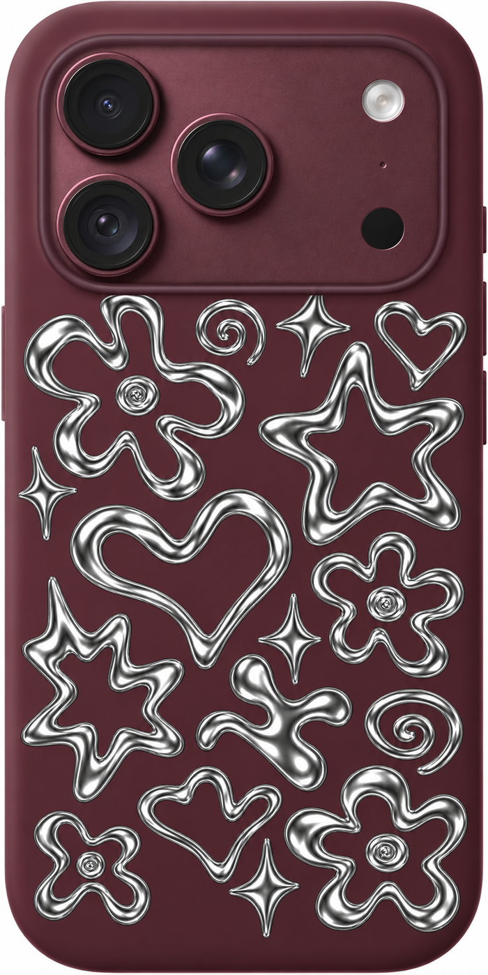 Chrome Doodle Waltz iPhone Case