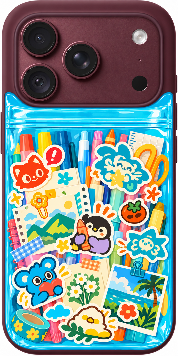 Creative Sticker Stash iPhone Case