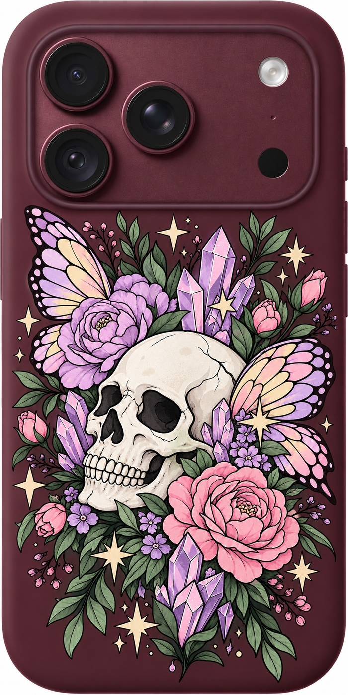 Enchanted Skull Garden iPhone Case