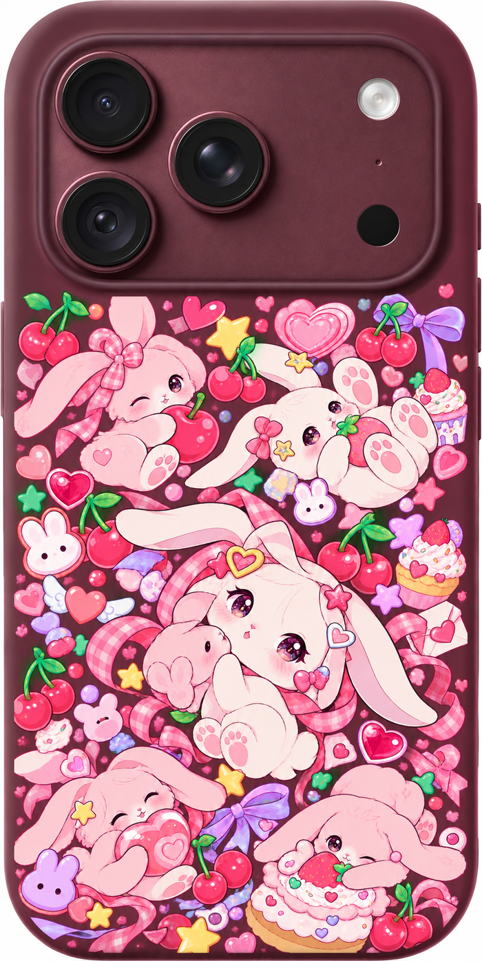 Bunny Sticker Social iPhone Case