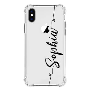 Personalized Heart Writing Clear Case