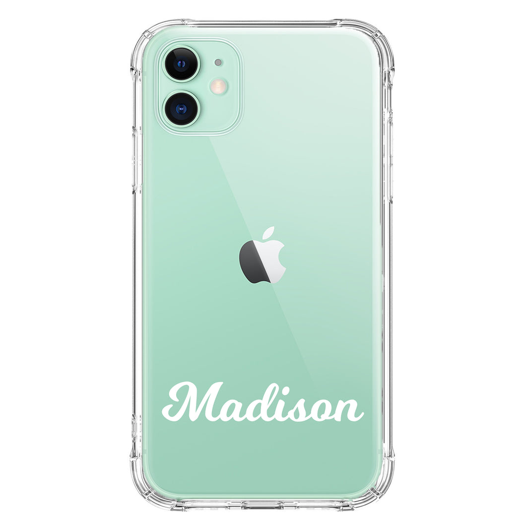 Bubbly Font on Clear Case